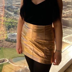 WILD FABLE Gold Glitter Miniskirt 10